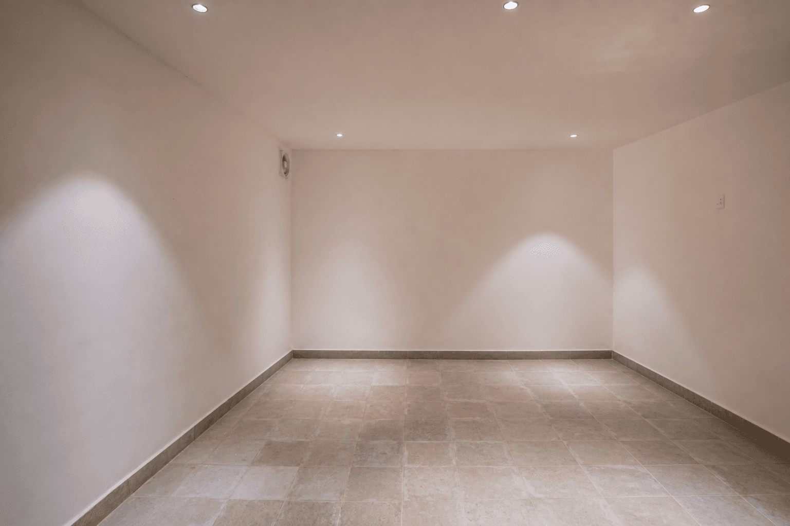Interior space at the beginning of the design journey