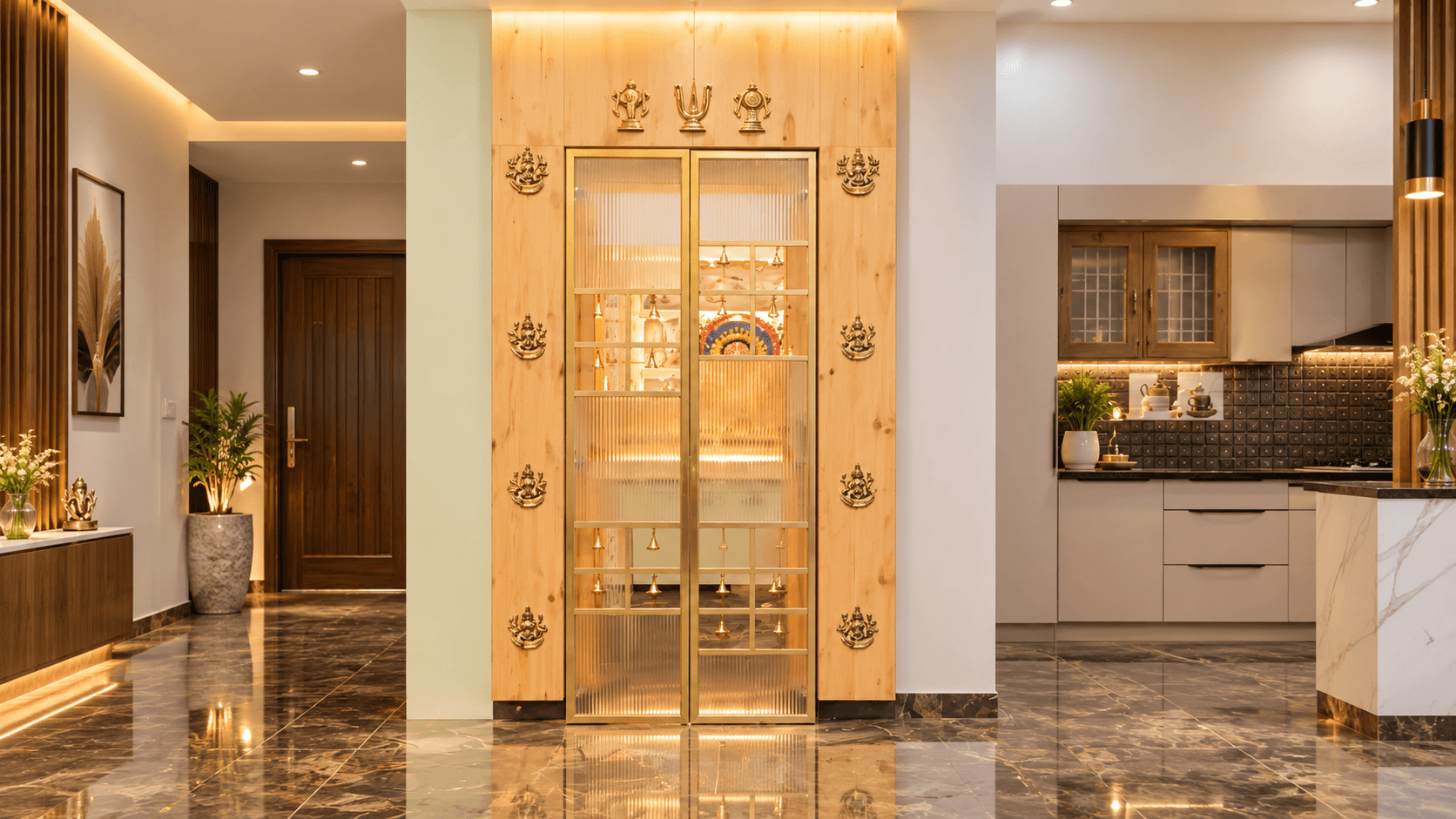 Pooja-unit interior by SV Interiors