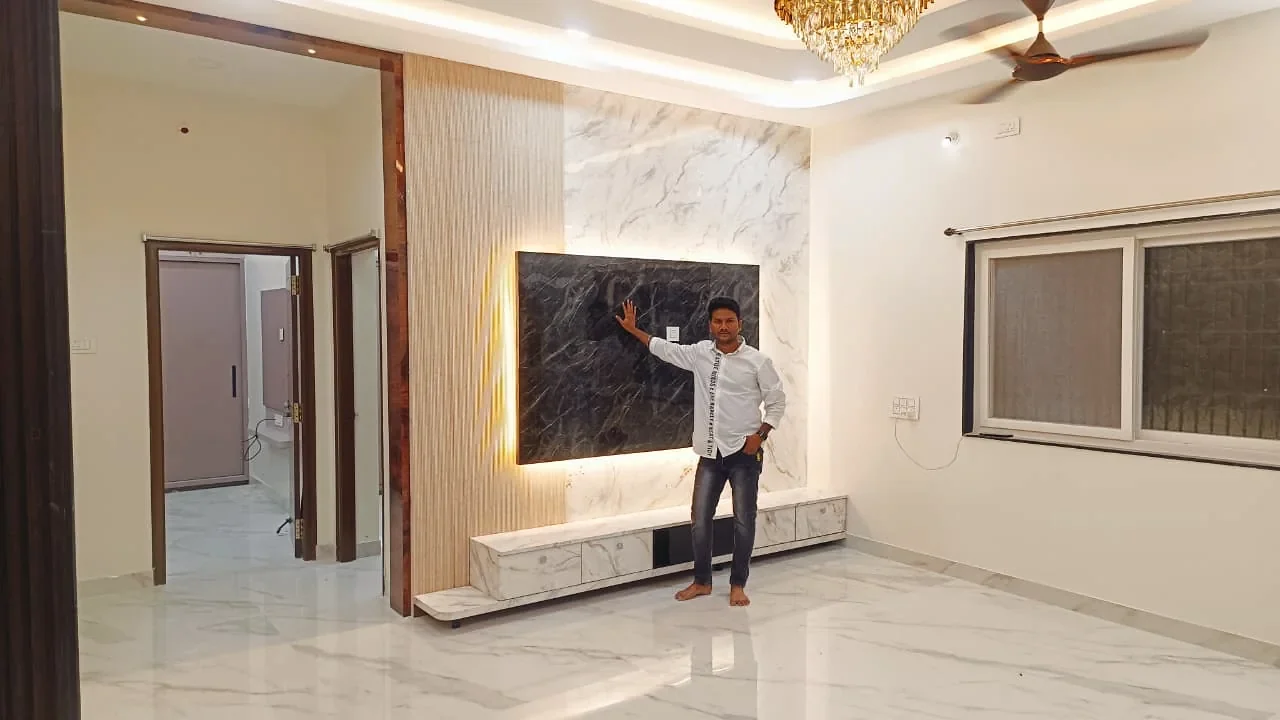 SV-Interiors tv unit design project