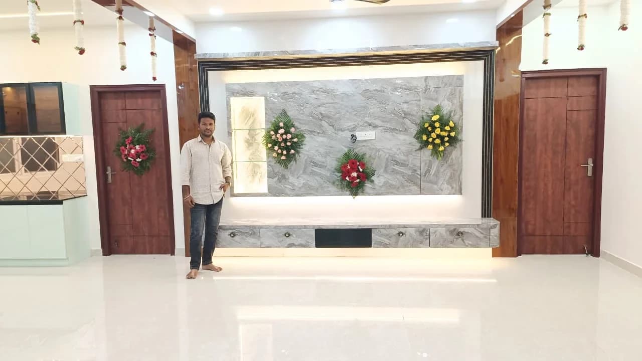 SV-Interiors tv unit design project