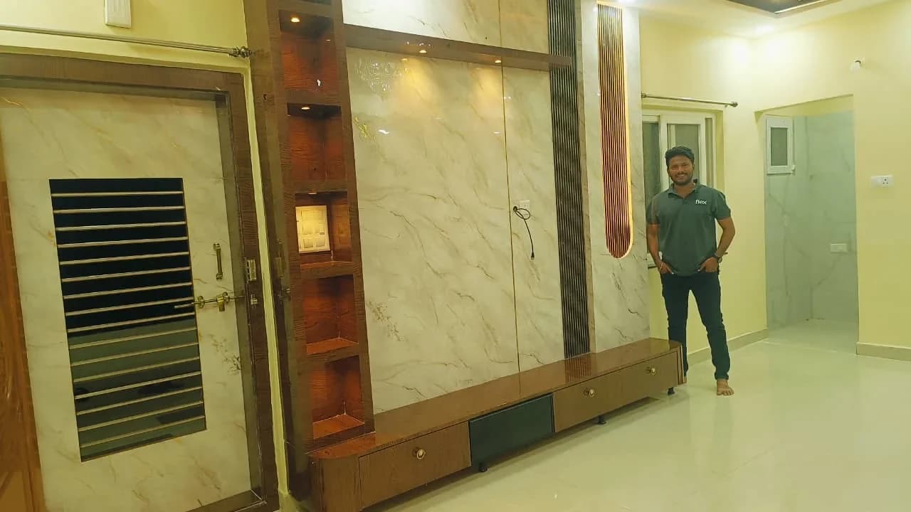 SV-Interiors tv unit design project